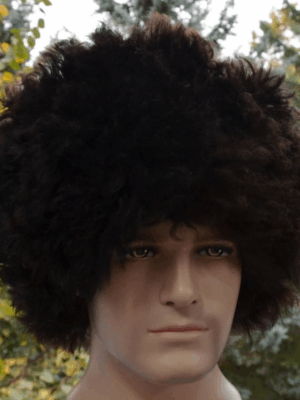 Папаха из натуральной овчины (черная)